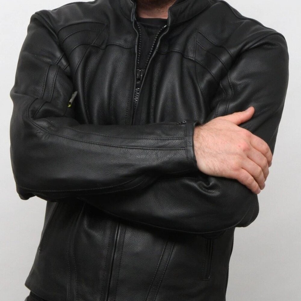 AEROMOTO Sport LEATHER JACKET black size 50